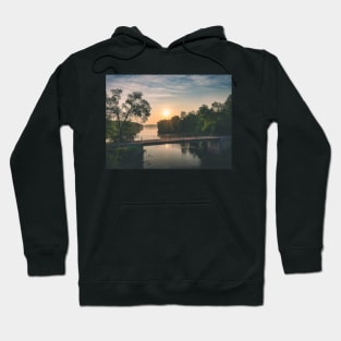 Sunrise Bridge on the River V2 Hoodie